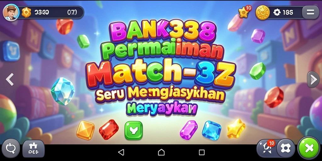 Screenshot gameplay BANK338 yang menampilkan elemen Match-3 yang seru.