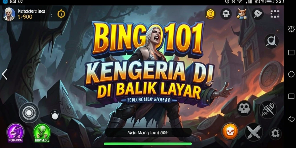 Tampilan menyeramkan BINGO101 saat gameplay berlangsung.