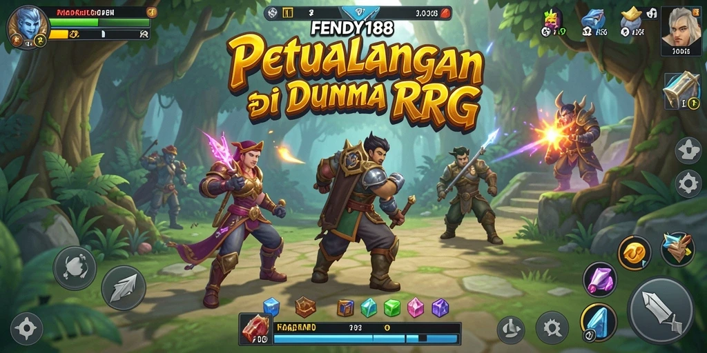 Tampilan aksi mendebarkan dalam gameplay RPG FENDY188.