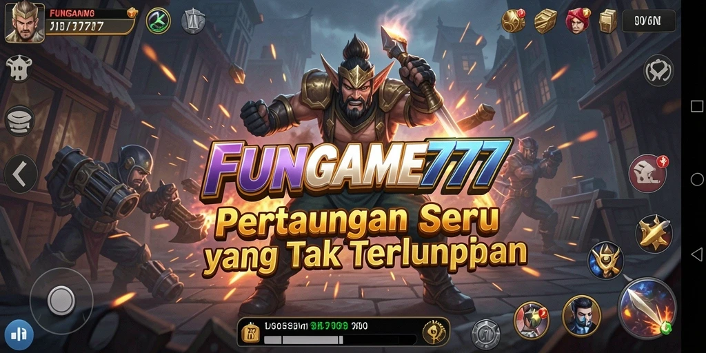 Screenshot menampilkan aksi pertarungan yang intens di FUNGAME777.