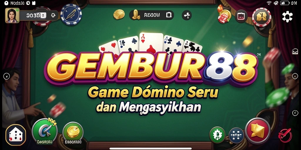 Tampilan screenshot GEMBUR88 menampilkan gameplay seru permainan Domino.
