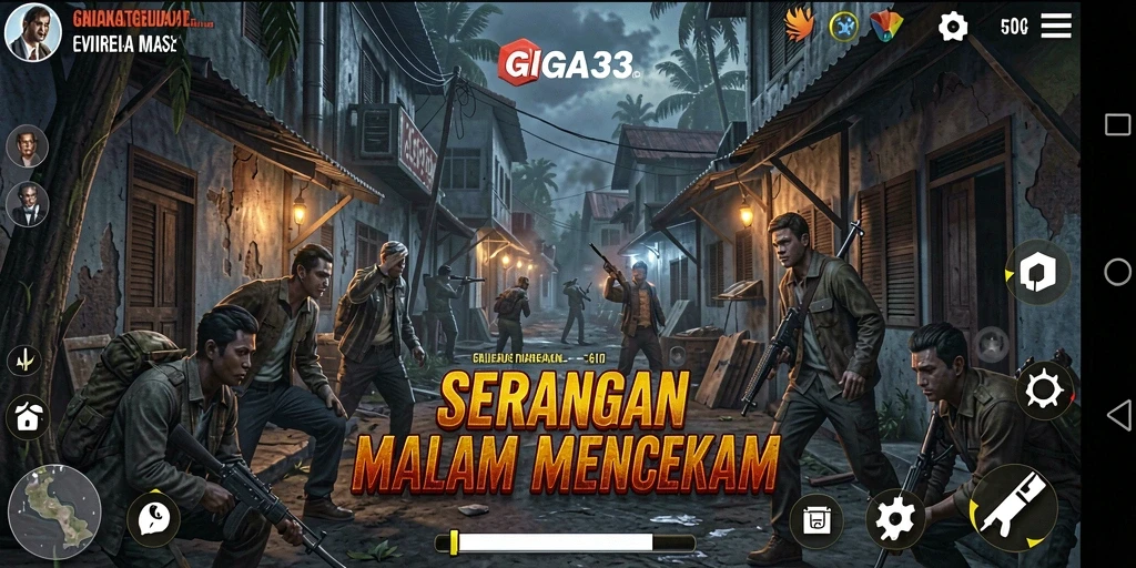 Tangkapan layar menampilkan momen menegangkan dalam gameplay GIGA33.