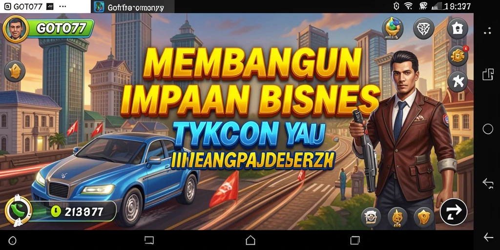 Tampilan gameplay yang menggambarkan keseruan membangun bisnis di GOTO77.