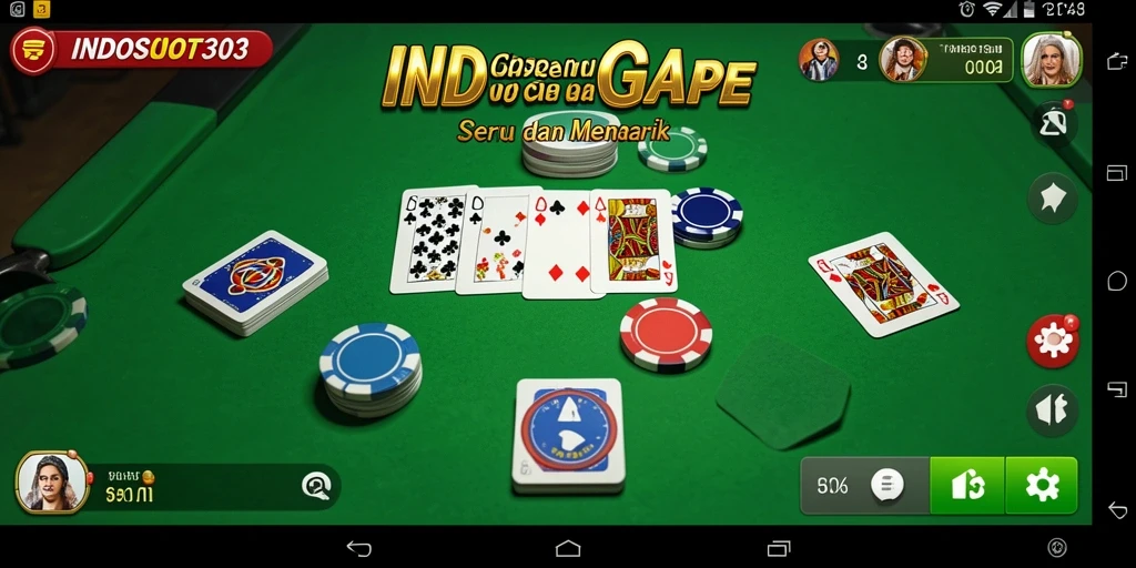 Tampilan gameplay Gaple yang seru dan interaktif di INDOSLOT303.