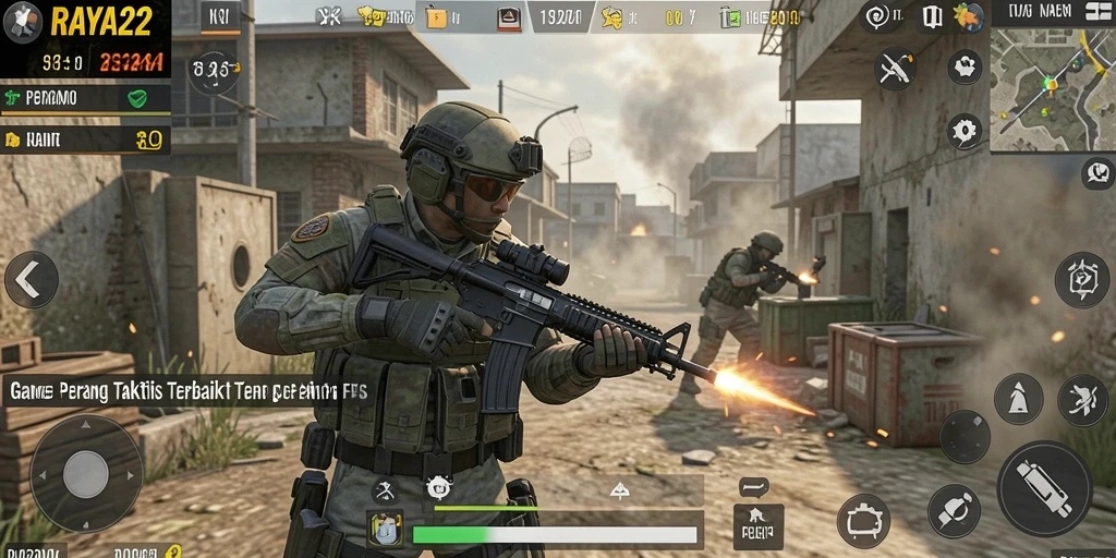 Tampilan gameplay mendebarkan dengan aksi tembak-menembak intens.