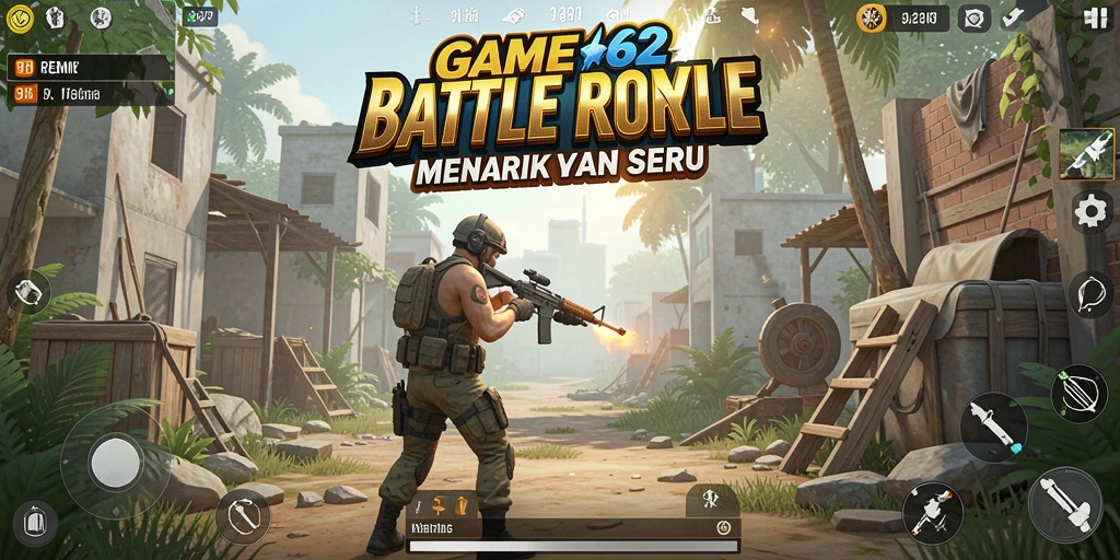 Tangkapan layar gameplay REMI62 dengan aksi pertarungan Battle Royale yang seru.