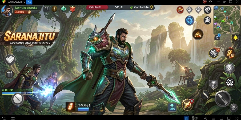 Tampilan gameplay menarik dari SARANAJITU yang penuh aksi dan strategi.