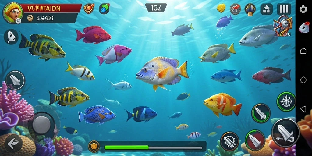 Screenshot VANTAIDN yang menunjukkan aksi menembak ikan.