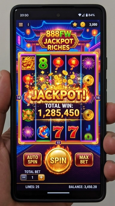 Tampilan antarmuka pengguna 888fw yang intuitif.